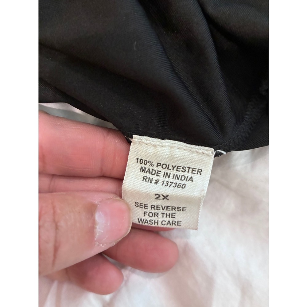 Black Polyester Tiered Skater Skirt Size 2X -‎ Made in India - Picture 2 of 10